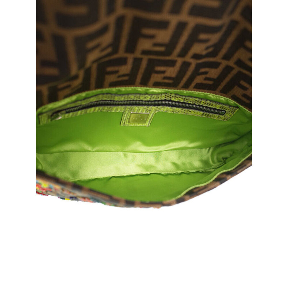 FENDI Beaded Zucca Mamma Bucket Semi Shoulder Bag - Picture 3 of 9